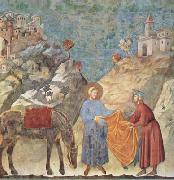 GIOTTO di Bondone St Francis Giving his Cloak to a Poor Man (mk08) USA oil painting artist